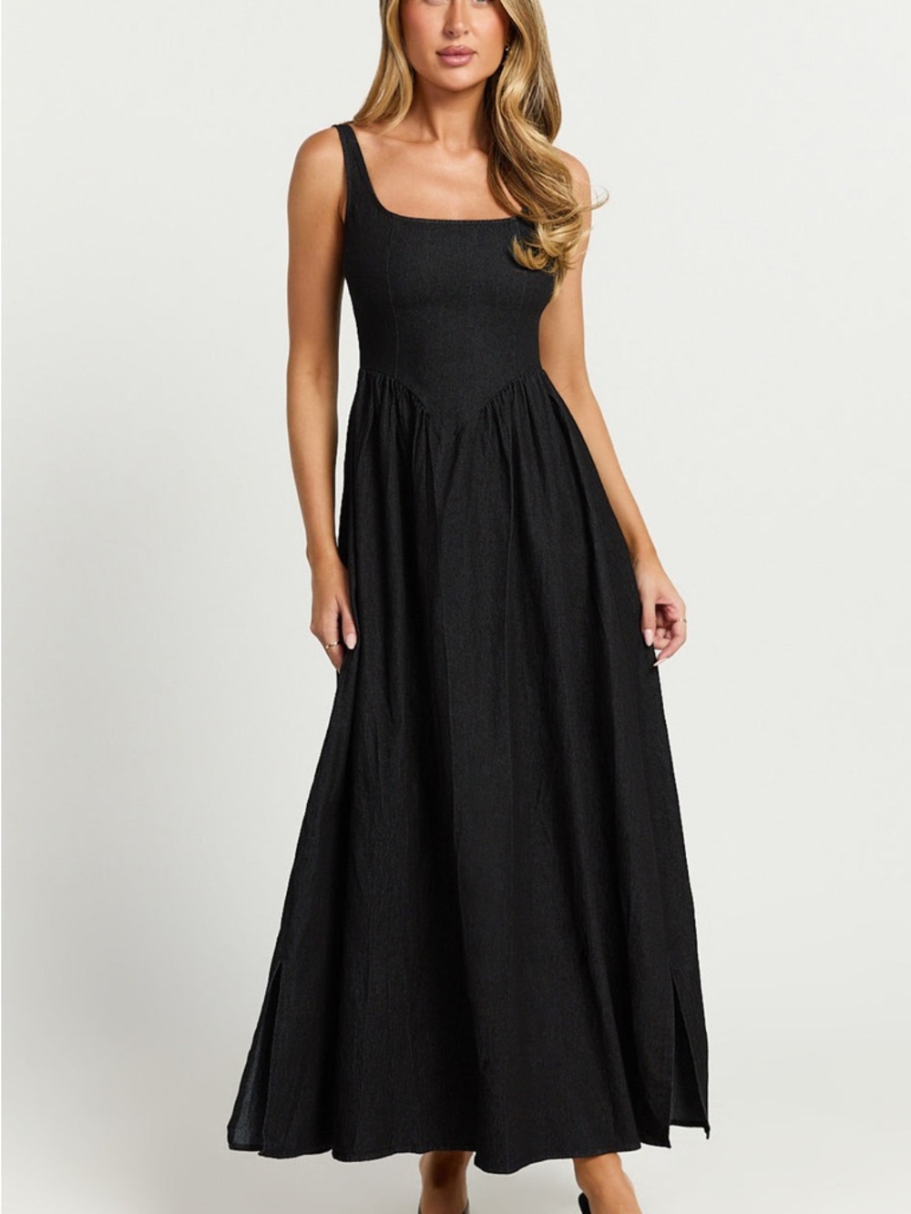 NWOT SHOWPO RHAZIYA MIDI DRESS, BLACK Size 16 - Picture 3 of 7